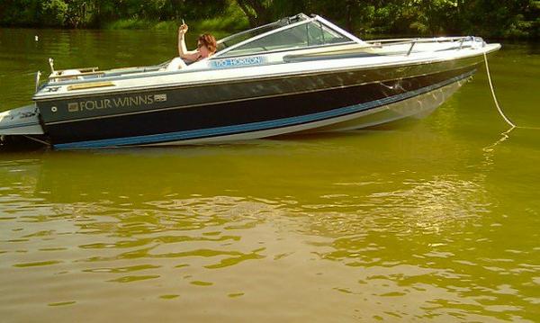 on the river