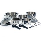 Kuuma 10-Piece Stainless Steel Nesting Cookware Set - Induction Compatible - Oven Safe