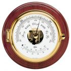 Barigo Captain Series Barometer/Thermometer - Brass & Mahogany - 6 Dial