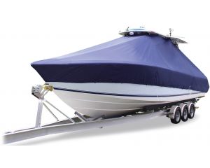 2000-2017 ROBALO 222 (OUTRIGGER SUPPORT) WITH YAMAHA 200 MOTOR Custom T-Top Boat Cover by Taylor Made&reg;