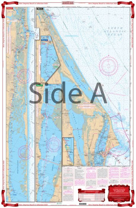 Waterproof Charts New Smyrna Beach To Sebastian Inlet Florida Nautical Marine Charts Iboats