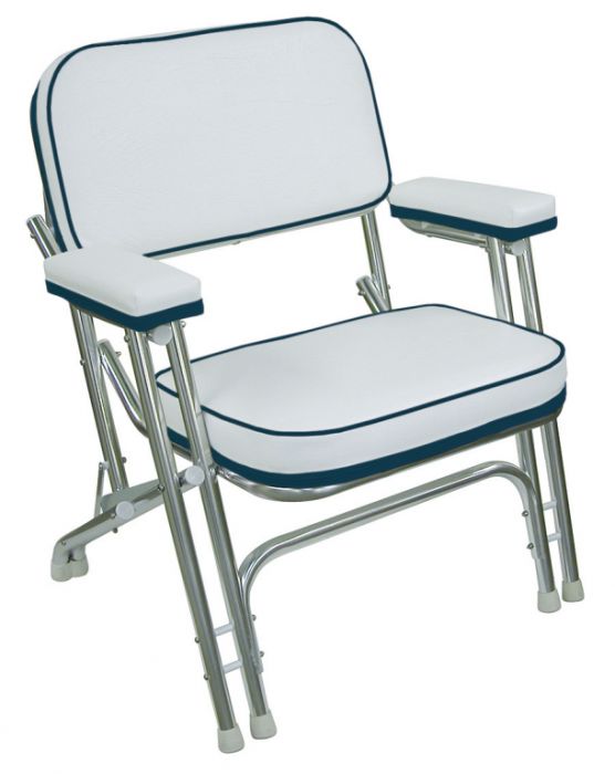Wise Folding Deck Chair with Aluminum Frame 