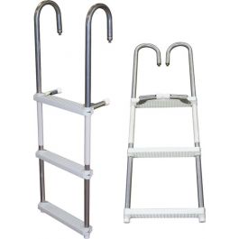 JIF Marine ASC 4 Step Anodized Aluminum Removable Pontoon Ladder 