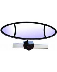 Cipa Mirrors Ellipse 3-Lens 11-7/8 x 3-3/8" Rear View Boat Mirror; Windshiled/Frame Mount small_image_label