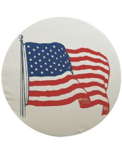 Adco Products Us Flag Tire Cvr B 32.25  Wht small_image_label