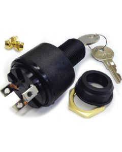 MarineWorks Ignition Switch, OFF-RUN-START, 3 Screw Tab, Polyester MP39780 small_image_label