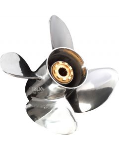 Solas HR Titan  13" x 19" pitch Standard Rotation 4 Blade Stainless Steel Boat Propeller