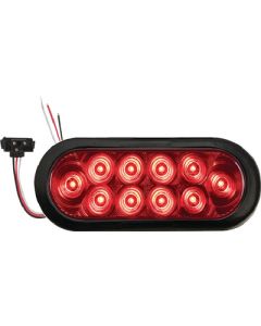 Optronics 6" Oval Sealed Led Stop/Turn/Tail Light, Red small_image_label
