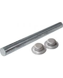 Seasense Zinc Plated Roller Shaft, 1/2"x6-1/4" with 2 Cap Nuts small_image_label