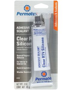 Permatex General Purpose Clear Rtv Silicone Adhesive Sealant, 3 Oz small_image_label