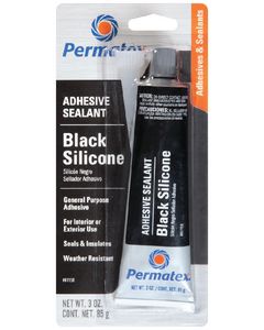 Permatex Black Silicone Adhesive Sealant, 3 Oz small_image_label