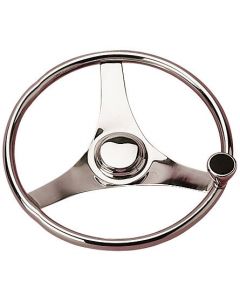 Seadog Steering Wheel w/Knob, Stainless Steel, 13-1/2"