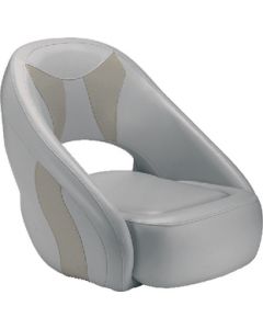 Attwood Avenir Sport Upholstered SAS Seat w/Flip-Up Bolster&#44; Gray/Gray
