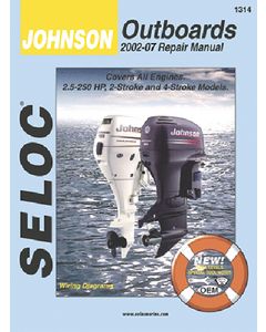 Seloc Johnson Evinrude Outboards 65-300HP 1992-2001 Repair Manual All V Engines V4, V6, V8, Includes Jet Drives small_image_label