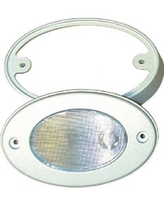 T-H Marine Supply White Oval Boat Courtesy Light With Mount Boat Utility Light small_image_label