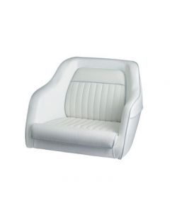 Garelick 490 Contour Captains Chair, White with Gray Trim