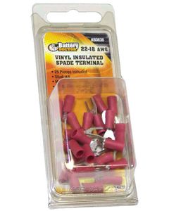 Battery Doctor Red Vinyl Insulated Spade Terminal, 16-14 AWG, 25/Pk. small_image_label