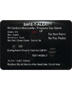 Alarm-12V Surf Mnt Lp-Co Black - Mini Rv Dual Carbon Monoxide/Propane Alarm  small_image_label