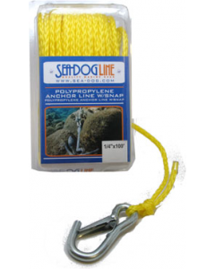 Seadog Hollow Braid Poly/Pro Anchor Line w/snap Braided Anchor Line