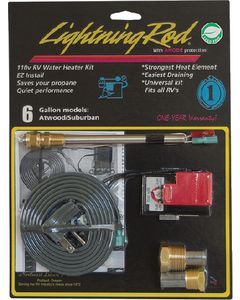 Western Leisure Products 6 Gal. Atwood/Sub. Heater Kit - Lightning Rod Electric Rv Water Heater Kit small_image_label