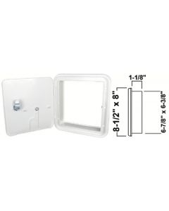 JR Products Locking Elec Hatch Polar White - Large Electric Cable Hatch
