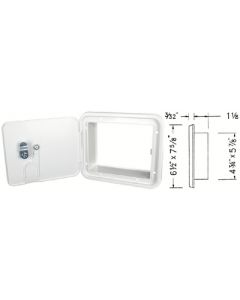 JR Products Electrical Hatch Polar White - Medium  Electrical Cable Hatch small_image_label