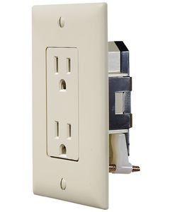 RV Designer Ivory Dual Outlet W/Cov-Plate