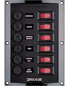 Seadog Vertical 6-Gang Panel Switch 35 Amp Line small_image_label