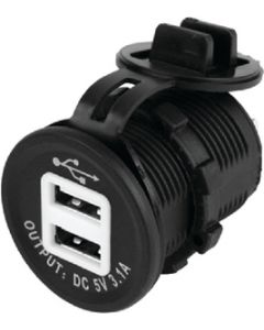 SeaDog 426515 Double USB 12V to 24V Input Power Socket Fits Power Socket Shell 426100 small_image_label