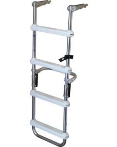 JIF Marine, LLC Folding Pontoon Ladder, 4-Step, 42" - JIF Marine Products small_image_label