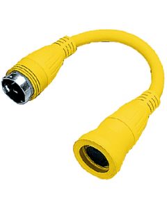 Hubbell Adapter, 50a 125/250v 3p 4w Twist-Lock Plug Male End To 50a 125v 2p 3w Twist-Lock Connector Body Female End, 36-Hbl61cm72 small_image_label