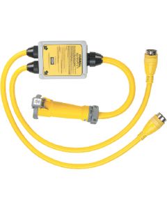 Hubbell YQ100PLUS Yellow Intelligent "Y" (1) 100A 125V/250V Female to (2) 50A 125V/250V Male Adapters