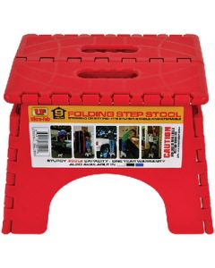 Step-9In Plastic Folding Red - Folding Step Stool  small_image_label