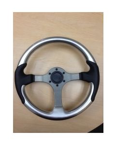 Uflex Spargi Steering Wheel Black w/ Silver Grip