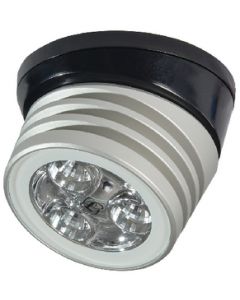 Lumitec Zephyr LED Spreader/Deck Light -Brushed, Black Base - White Non-Dimming small_image_label