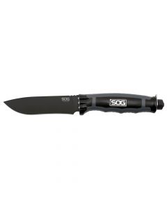 SOG BladeLight Tactical Drop Point Straight Knife w/6 LEDs - Hardcased Black