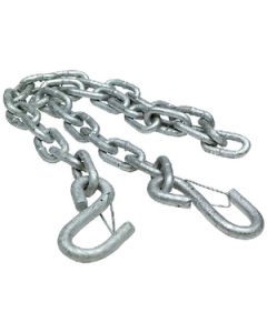 Seachoice Trailer Safety Chain, 1/4 x 42 , Zinc plated S hooks small_image_label