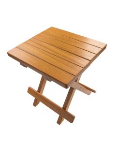 Whitecap Grooved top fold away table/stool