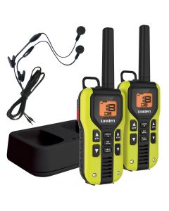 Uniden 40 Mile FRS/GMRS Two-Way Radio w/Li-Ion Charger & Headsets - 2-Pack