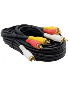 Cable-Rca Stereo-Video 12Ft - Stereo Audio/Composite Video Cables 