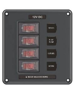 Blue Sea 4320 Water-Resistant Circuit Breaker Switch Panel&#44; 4 Position small_image_label