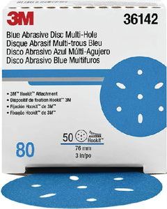 3M Blue Abrasivie Hookit Disc, Multi-Hole