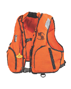 Stearns Manual Inflatable Vest w/Nomex&reg; Fabric - Orange/Black - S/M
