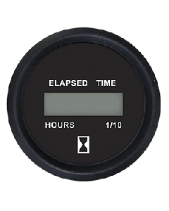 Faria Euro Black 2" Digital Hourmeter Gauge small_image_label