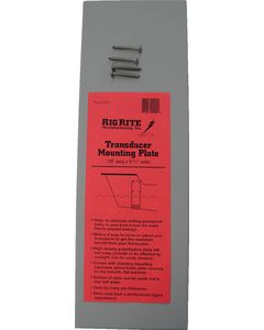 Rig Rite 18.5"Lx5.5"W Vertical Transducer Mounting Plate,  Gray small_image_label