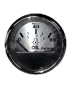 Faria Spun Silver 2" Oil Pressure Gauge small_image_label