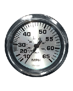 Faria Spun Silver 4" Speedometer - 65 MPH (Pitot) small_image_label