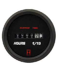 Faria Professional Red 2" Hourmeter Gauge - Analog