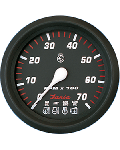 Faria Professional Red 4" Tachometer - 7,000 RPM w/System Check small_image_label