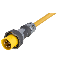Marinco 100 Amp 120/208V 4-Pole, 5-Wire Shore Power Cable - No Neutral Wire - One-Ended Male Only Cord - Blunt Cut